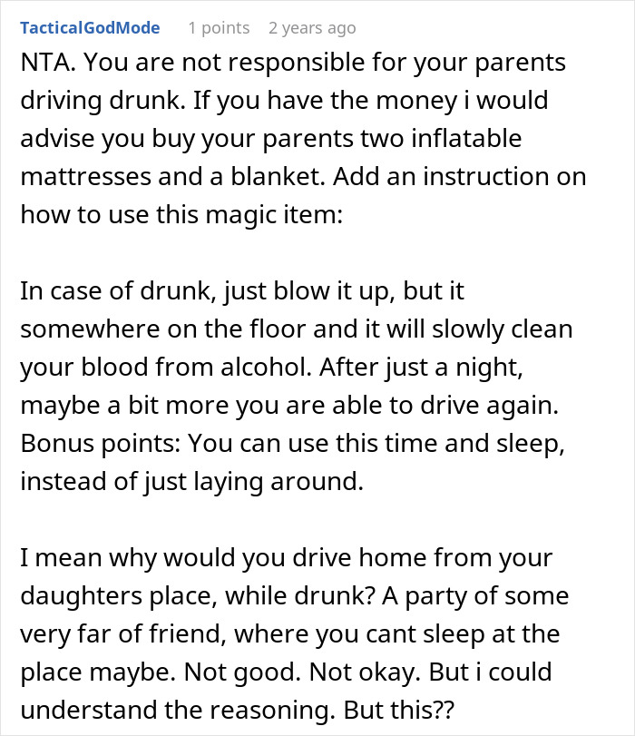 Parents Blame Their Own Irresponsibility On Son After He Refuses To Be Their Designated Driver