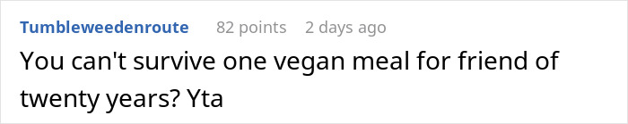 Vegan Host Pushes Her Thanksgiving Menu, Friends Serve Her An RSVP Nightmare In Return