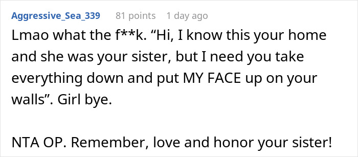 “AITA For Calling My BIL’s Wife Insanely Entitled After An Argument Over Photos Of My Sister?” “AITA For Calling My BIL’s Wife Insanely Entitled After An Argument Over Photos Of My Sister?”