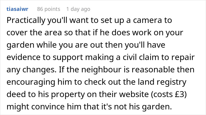 &ldquo;I&rsquo;ve Just Purchased A Maisonette, Neighbor Believes My Entire Garden Belongs To Him&rdquo;