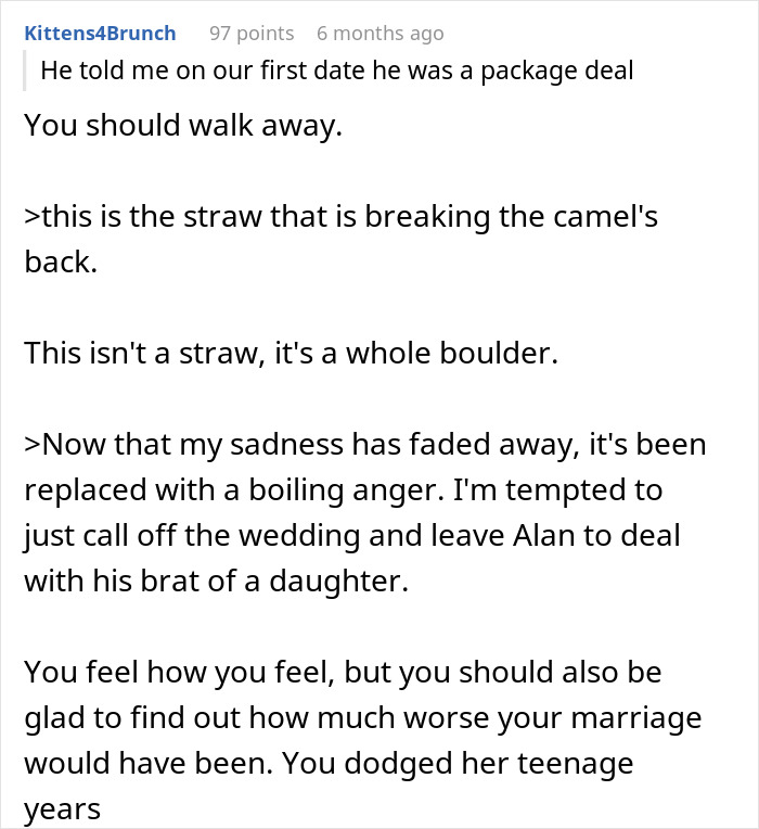 Woman Thinks Of Calling Off Her Wedding Due In A Week Because Of Future Stepdaughter Woman Thinks Of Calling Off Her Wedding Due In A Week Because Of Future Stepdaughter