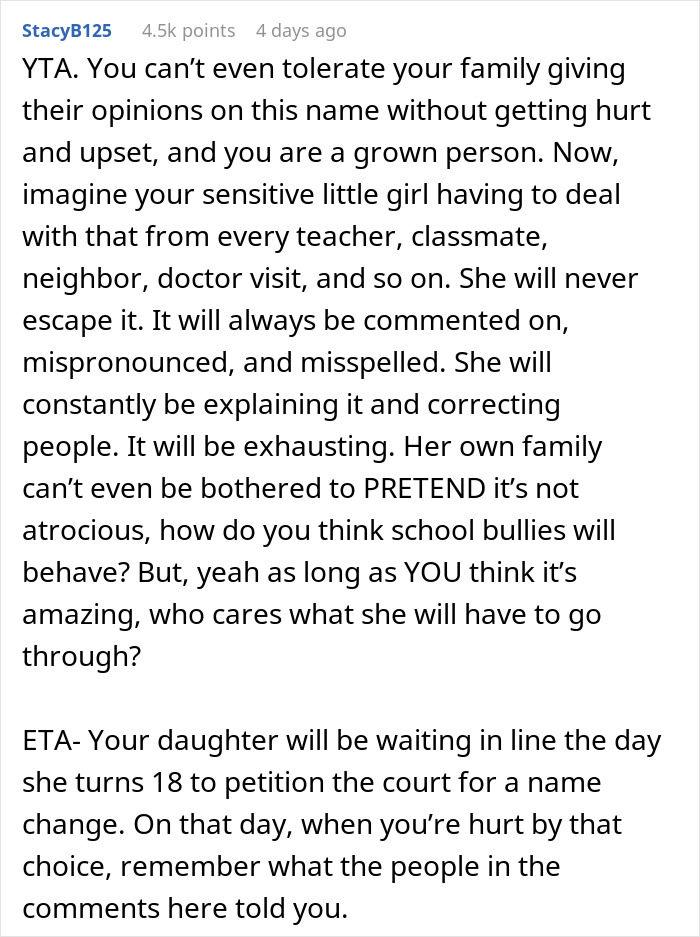 Mom Gets A Reality Check About Her &ldquo;Unique&rdquo; Baby Name After Aunt Bursts Out Laughing