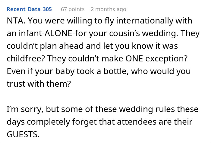 Woman Backs Out From Cousin&rsquo;s Wedding After Learning About A Rule They Didn&rsquo;t Put On Invitation