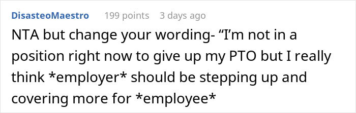 "I&rsquo;m Not Actually Sympathetic To Her Situation": Person Doesn't Donate PTO To Dying Coworker
