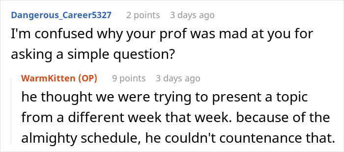 Students Turn Professor's Strict Scheduling Rules Against Him In Perfectly Timed Move