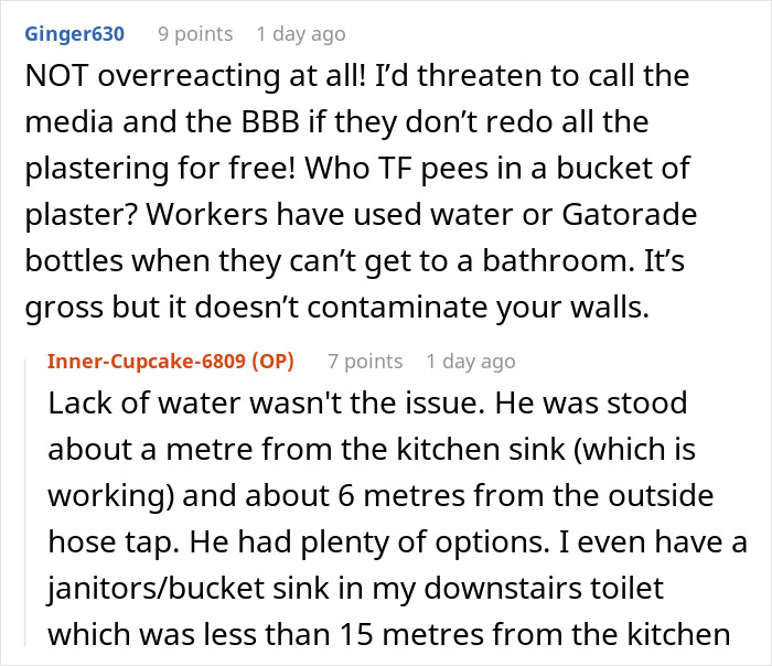 Woman Busts Worker Peeing In The Plaster Mix For Her Kitchen, Demands Company Take Everything Down Woman Busts Worker Peeing In The Plaster Mix For Her Kitchen, Demands Company Take Everything Down