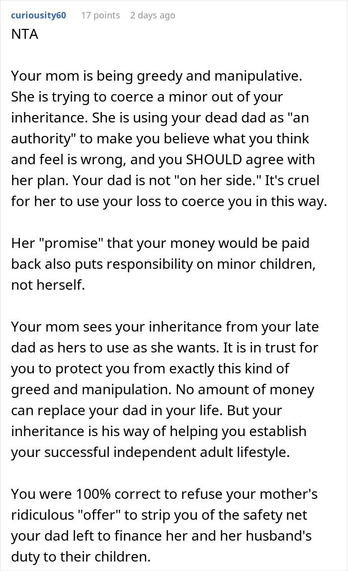 Teen Faces Family’s Guilt Trip Over His Inheritance, Refuses To Share It With “Random Kids” Teen Faces Family’s Guilt Trip Over His Inheritance, Refuses To Share It With “Random Kids”