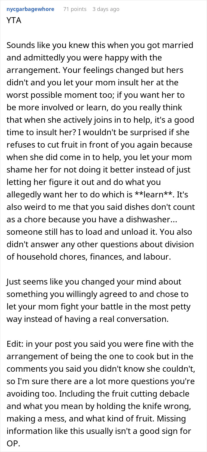 Woman Doesn't Even Know How To Cut Fruit, MIL Calls Her Pathetic Woman Doesn't Even Know How To Cut Fruit, MIL Calls Her Pathetic