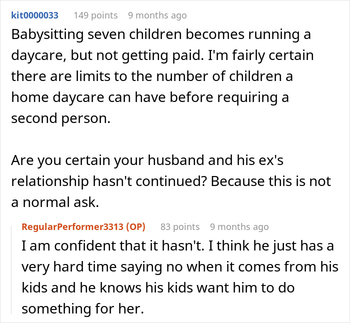 Husband Confused Why His Wife Refuses To Babysit His Ex-Wife&rsquo;s 9 Children