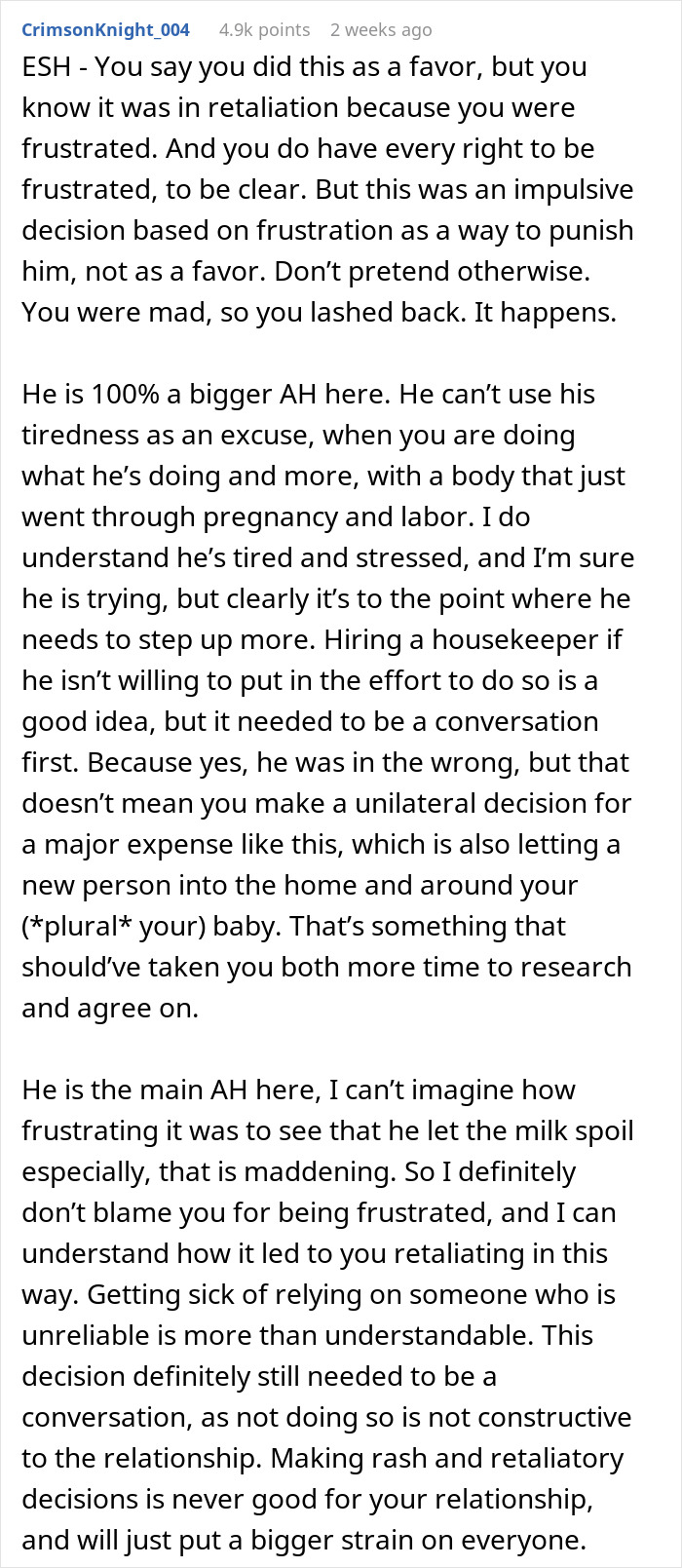 Man Faces The Consequences Of His Weaponized Incompetence He Used Against His Postpartum Wife Man Faces The Consequences Of His Weaponized Incompetence He Used Against His Postpartum Wife
