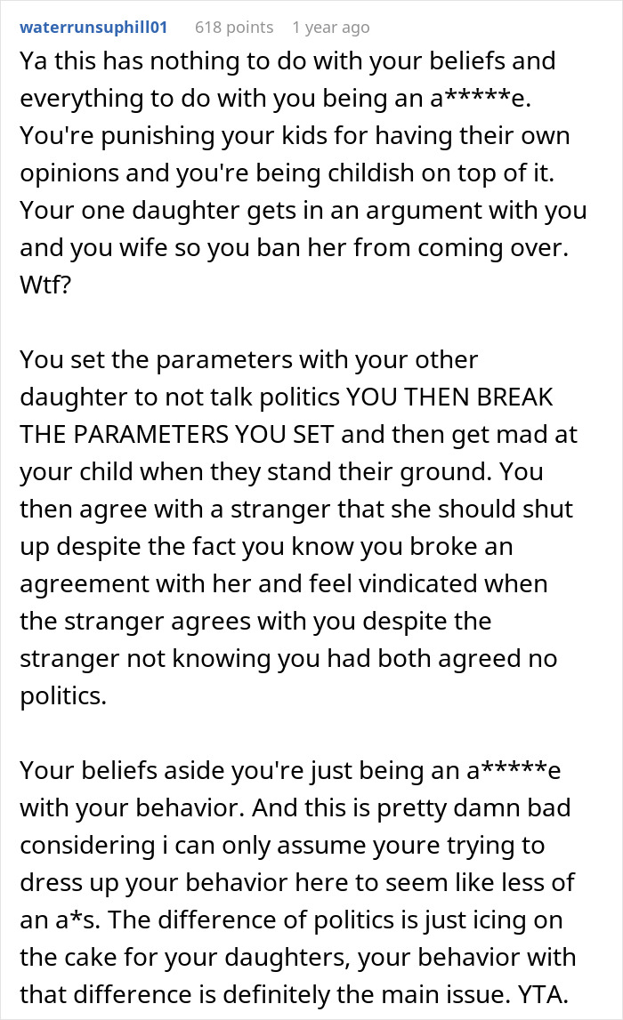 Dad Can&rsquo;t Believe His Daughter Is Cutting Him Out Due To Political Views, Rants About It Online