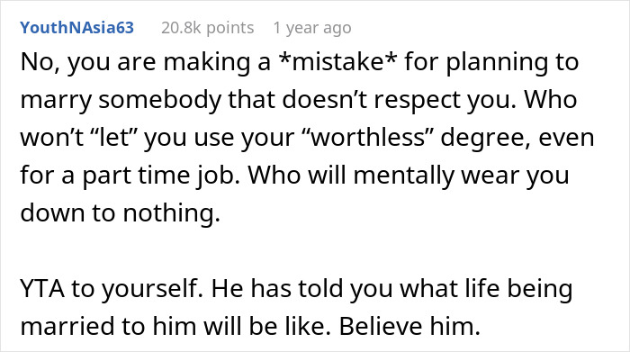 Woman Vents About Fiancé’s Rant About Her Education, Gets A Reality Check About This Relationship Woman Vents About Fiancé’s Rant About Her Education, Gets A Reality Check About This Relationship