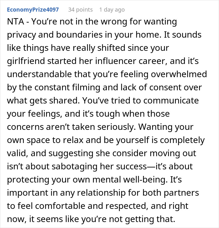 Man Asks If He&rsquo;s A Jerk To Kick GF Out Of The House Because Of Her New Career