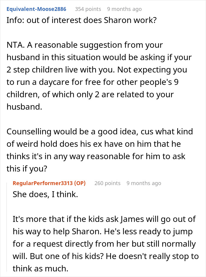 Husband Confused Why His Wife Refuses To Babysit His Ex-Wife&rsquo;s 9 Children