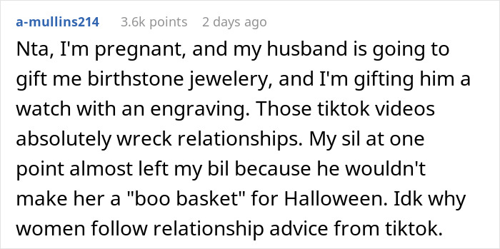Husband Gets The Ick From Wife's "Push Present" Demands, Tells Her She's Not Worth It Husband Gets The Ick From Wife's "Push Present" Demands, Tells Her She's Not Worth It