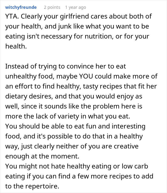 GF&rsquo;s Restrictive Food Preferences Make BF Lose All Patience With Her, He Asks For Advice