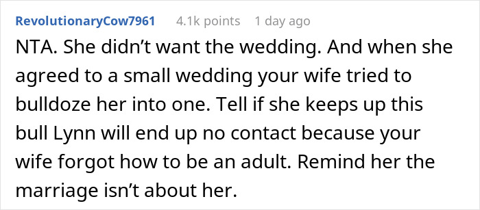 Woman Tries To Force Her "Wild Child" To Have A Classic Wedding, In Tears After Elopement Woman Tries To Force Her "Wild Child" To Have A Classic Wedding, In Tears After Elopement