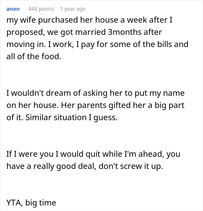 Woman Doesn&rsquo;t Understand Why Fianc&eacute; Won&rsquo;t Put Her On House Deed, Gets A Reality Check Online