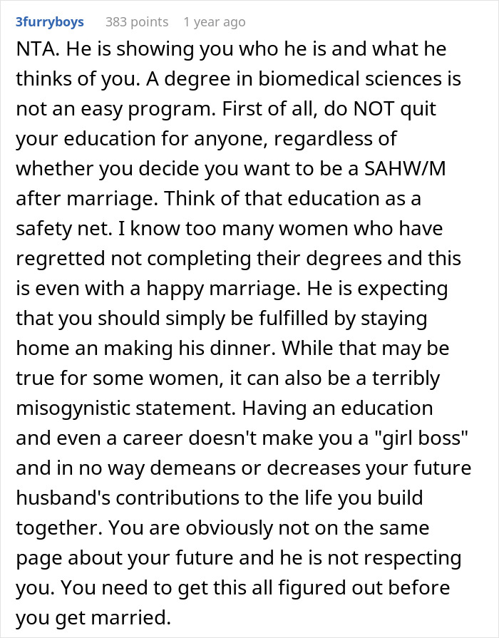 Woman Vents About Fiancé’s Rant About Her Education, Gets A Reality Check About This Relationship Woman Vents About Fiancé’s Rant About Her Education, Gets A Reality Check About This Relationship