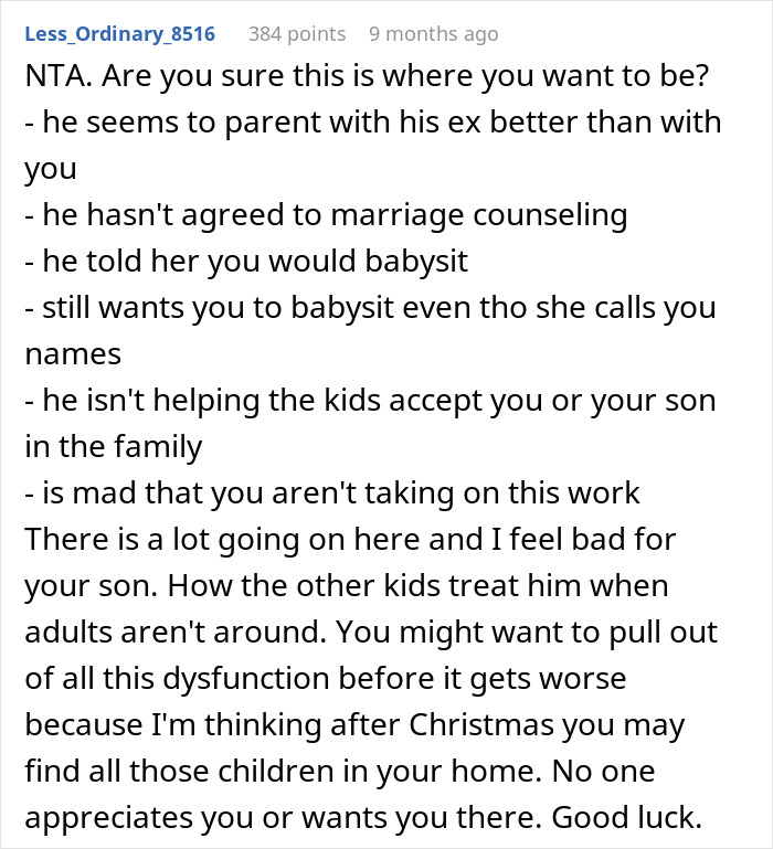 Husband Confused Why His Wife Refuses To Babysit His Ex-Wife&rsquo;s 9 Children