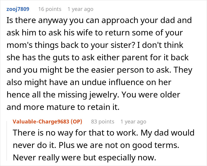 &ldquo;AITA For Refusing To Let My Sister Wear Our Late Mom&rsquo;s Necklace On Her Wedding Day?&rdquo;