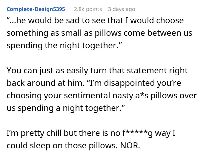 Man&rsquo;s Pillow Situation Leaves GF Gagging And Walking Out Of Plans To Stay The Night
