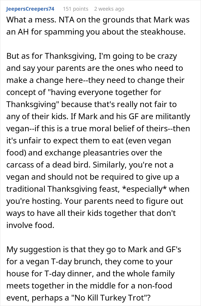 Militantly Vegan Man Tries To Ruin Possibly The Last Thanksgiving With The Whole Family