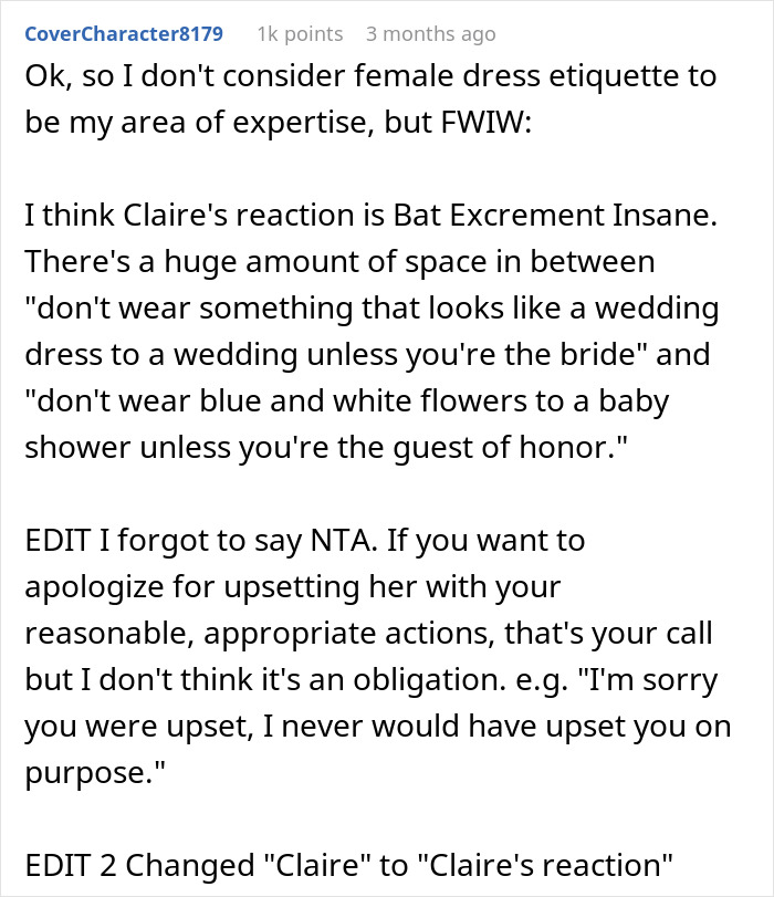 Woman Confused About Why The Dress She Wore To A Friend’s Baby Shower Was Inappropriate Woman Confused About Why The Dress She Wore To A Friend’s Baby Shower Was Inappropriate