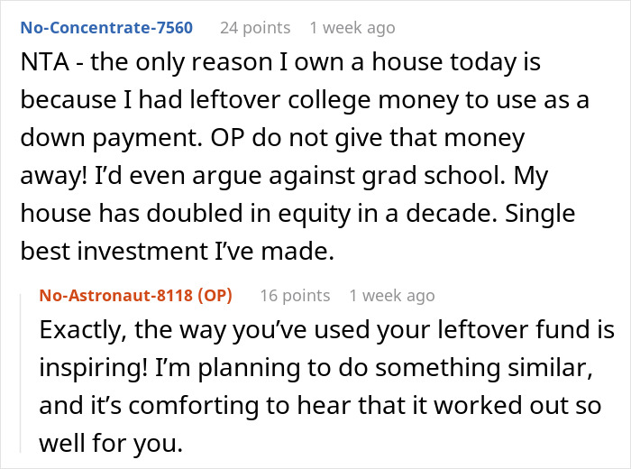 “It’s Just Sitting There”: Family Demands Woman Give Her College Savings To Dropout Cousin “It’s Just Sitting There”: Family Demands Woman Give Her College Savings To Dropout Cousin