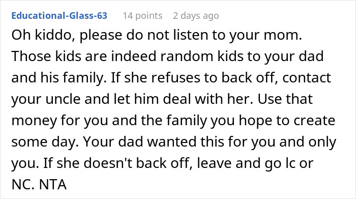 Teen Faces Family’s Guilt Trip Over His Inheritance, Refuses To Share It With “Random Kids” Teen Faces Family’s Guilt Trip Over His Inheritance, Refuses To Share It With “Random Kids”