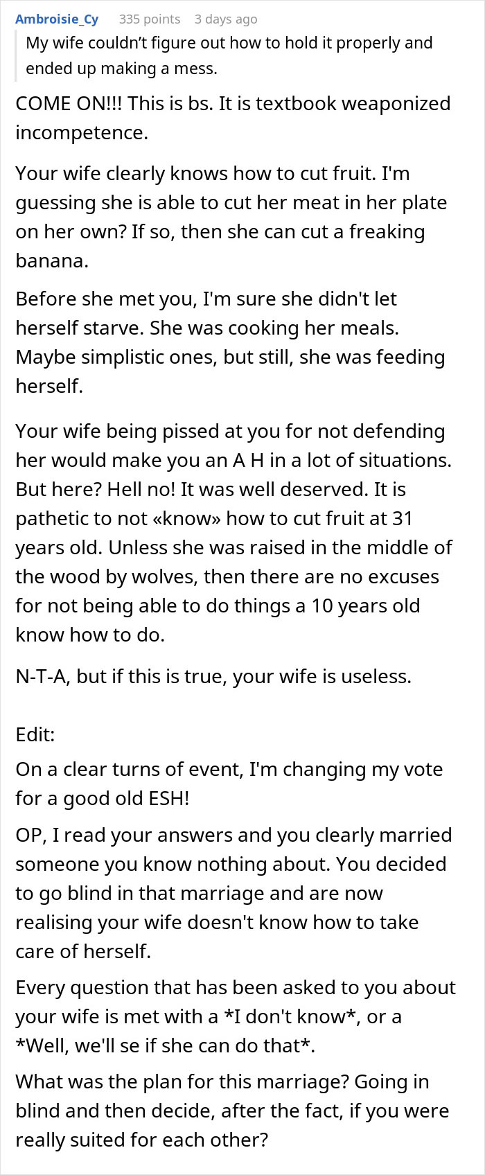 Woman Doesn't Even Know How To Cut Fruit, MIL Calls Her Pathetic Woman Doesn't Even Know How To Cut Fruit, MIL Calls Her Pathetic