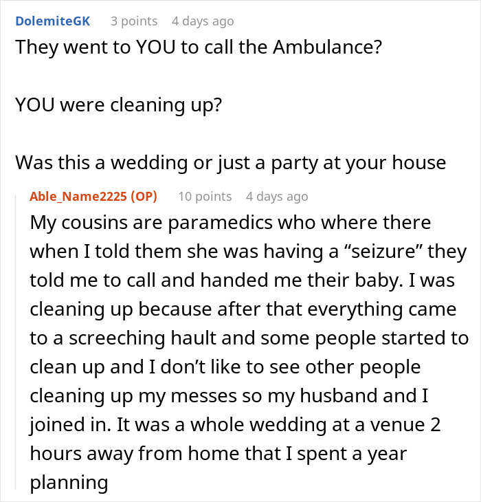 Bride Refuses To Forgive Brother&rsquo;s GF After Seizure Stunt Hijacks Her Wedding