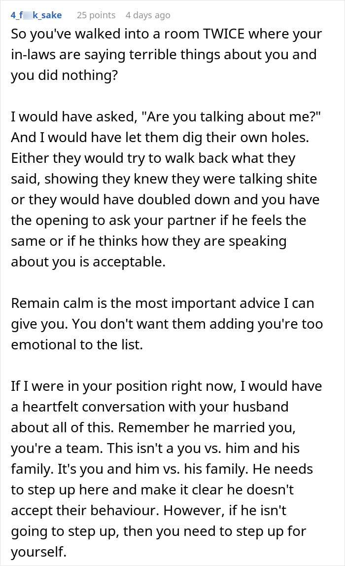 Woman Overhears In-Laws&rsquo; Conversation, Decides To End Her Marriage