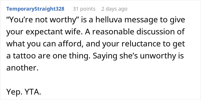 Husband Gets The Ick From Wife's "Push Present" Demands, Tells Her She's Not Worth It Husband Gets The Ick From Wife's "Push Present" Demands, Tells Her She's Not Worth It