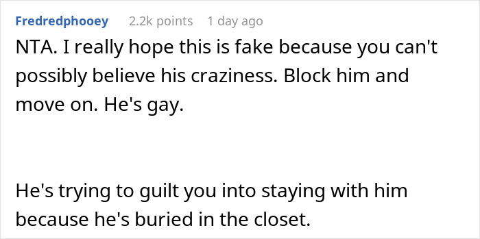 Guy Cheats On His GF With A Man, Saying It&rsquo;s Due To Altitude, Is Flabbergasted When She Dumps Him