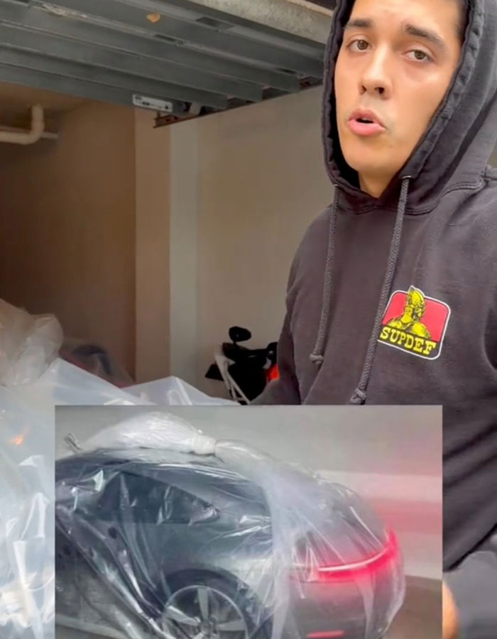 Man Roasted For Wrapping Brand-New Corvette In Plastic To Protect It From Hurricane Milton