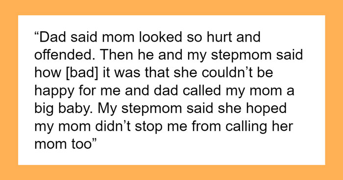 Dad, Stepmom Mock Teen’s Bio Mom, Kid Overhears Them, Quits Calling Stepmom “Mom” For Good