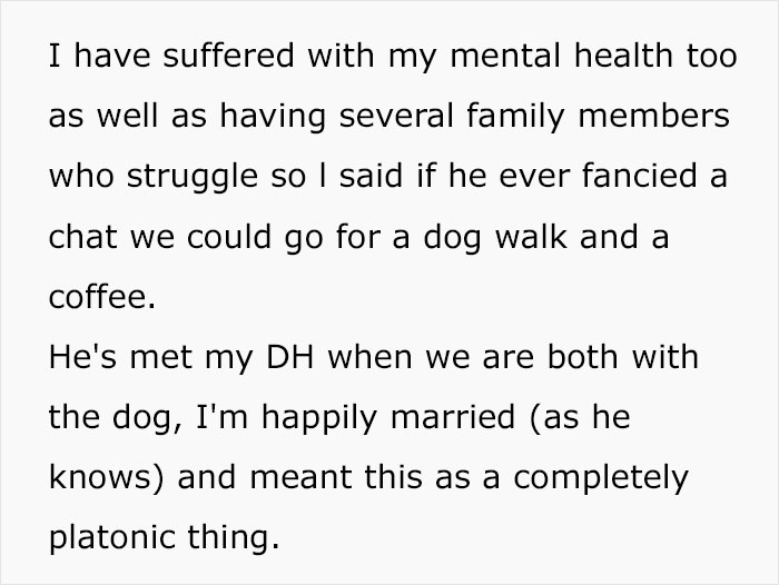 Married Lady Feels Uncomfortable With Dog-Walking Friend, Worries He Misunderstood Her Friendliness Married Lady Feels Uncomfortable With Dog-Walking Friend, Worries He Misunderstood Her Friendliness