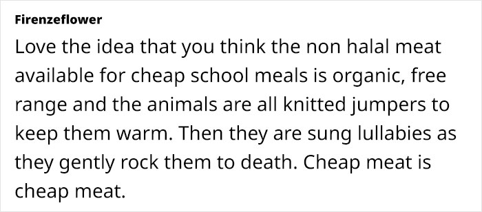Woman Upset Over Her Daughter’s School Offering Only Halal Meat From Now On, Rants Online Woman Upset Over Her Daughter’s School Offering Only Halal Meat From Now On, Rants Online