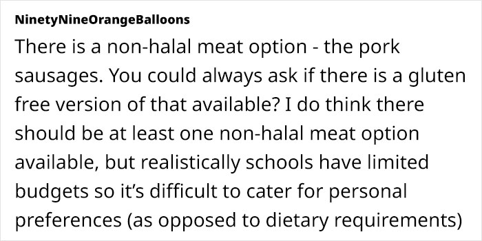 Woman Upset Over Her Daughter’s School Offering Only Halal Meat From Now On, Rants Online Woman Upset Over Her Daughter’s School Offering Only Halal Meat From Now On, Rants Online