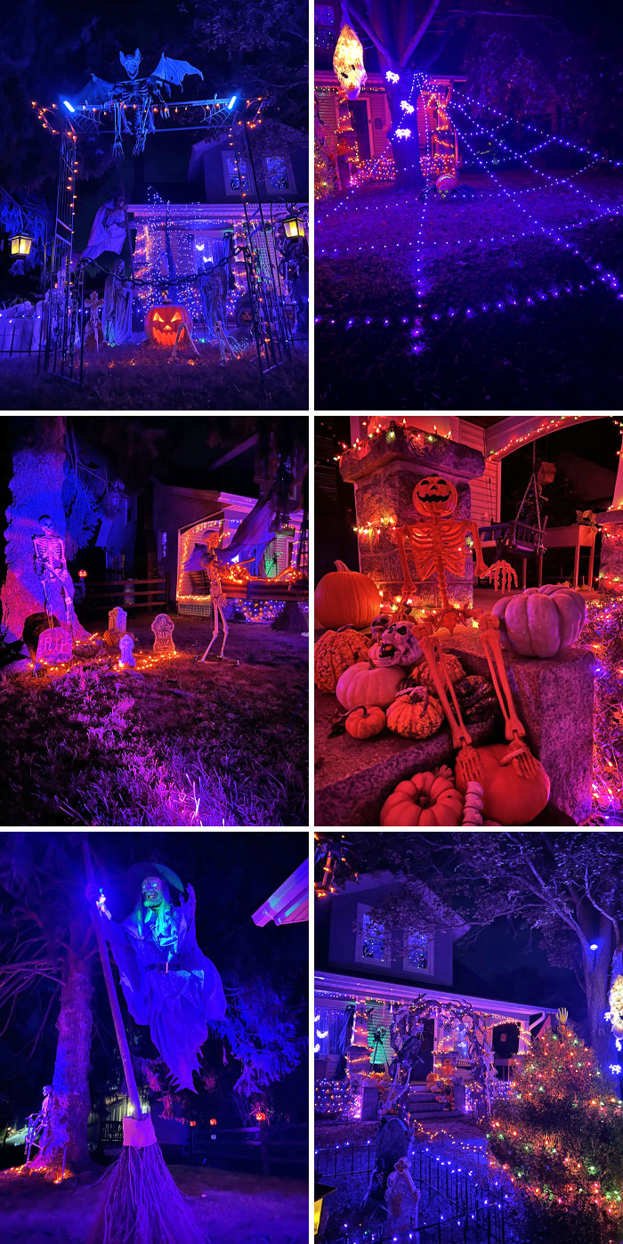 Finished Our Outdoor Decorations Today. Can't Wait For The First Day Of Spooky Month 