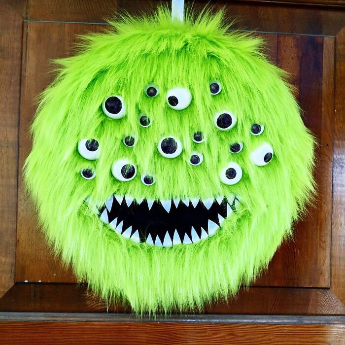 Here's My Monster Wreath I Made