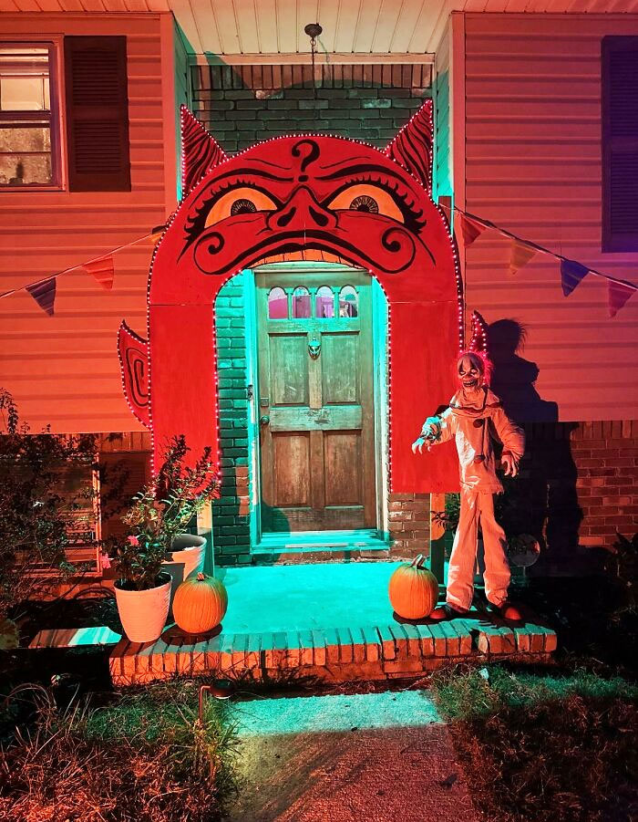 My Wife Made A Door Decoration For Halloween This Year