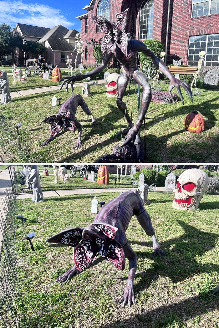 I 3D Printed A Demogorgon Last Year For Halloween. This Year I Added A Demodog