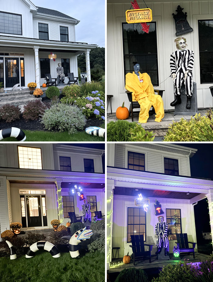 My Wife And I Decided To Do A Beetlejuice Theme In Our Front Yard This Year. Digging It