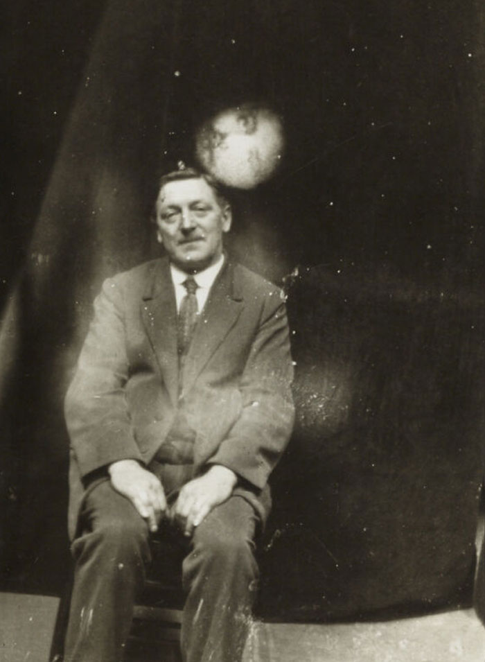 Man With A Spirit Face Appearing