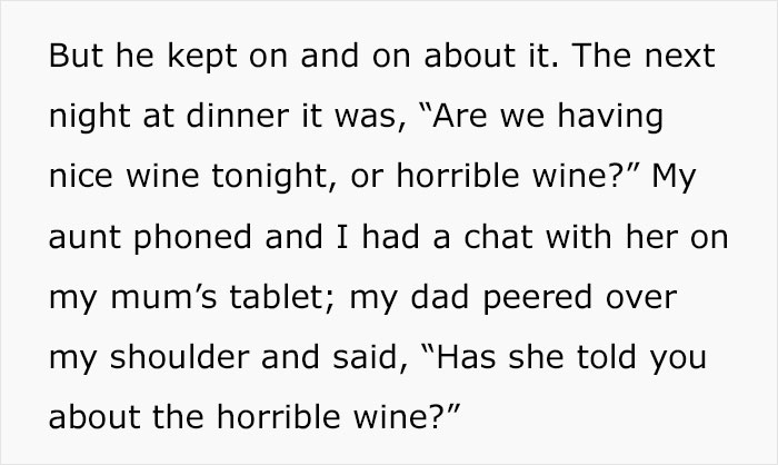 Dad Keeps Joking Daughter Give Him Horrible Wine As A &ldquo;Gift&rdquo;, She Finally Snaps, Causing Drama