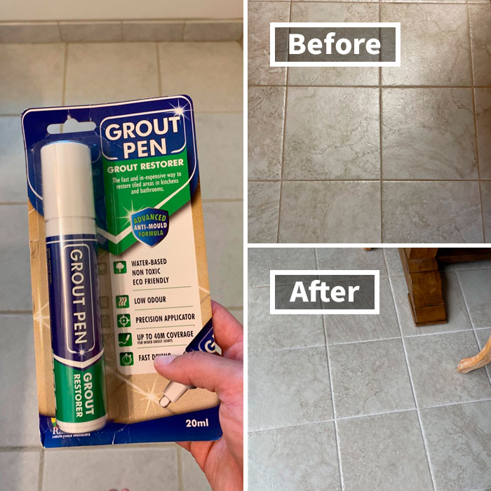 Give Your Tile A Fresh New Look With This Brilliant White Grout Pen . Easy To Use And Mess-Free, It's The Perfect Solution For A Brighter, More Beautiful Space