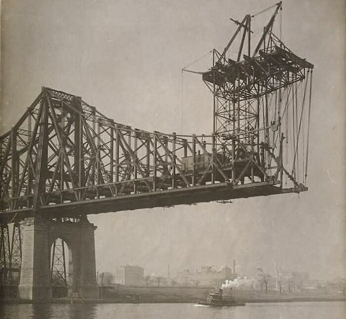Queensboro Bridge (Aka 59th Street Bridge) Under Construction In 1905