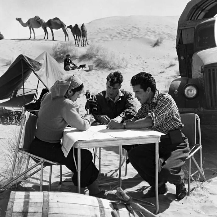 Camp Of Scientists In The Sands Of The Karakum Desert. Turkmen Ssr, 1953